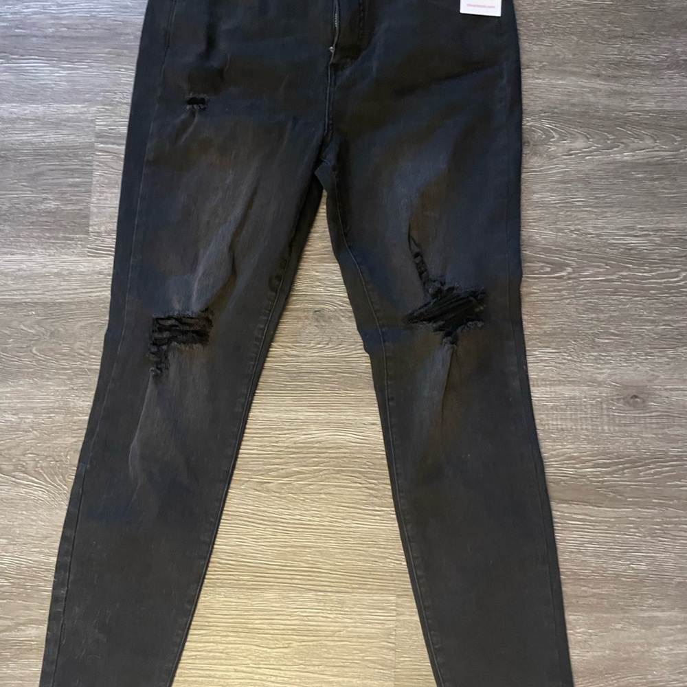 Shoe Dazzle Black Skinny Jeans Distressed